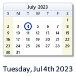 4th of july 2023